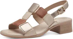 Tamaris Comfort 8-88203-42 442 Nut Comb Absatzsandale Komfortable Mehrweite Alltagsschuh Festlich Elegant, Heel Sandal Woman