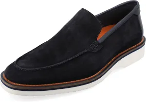Thomas & Vine Mens Moc Toe Slip-on Suede Loafer Gaylon Lightweight Tru Comfort Foam Rubber Sole Casual Dress Shoe
