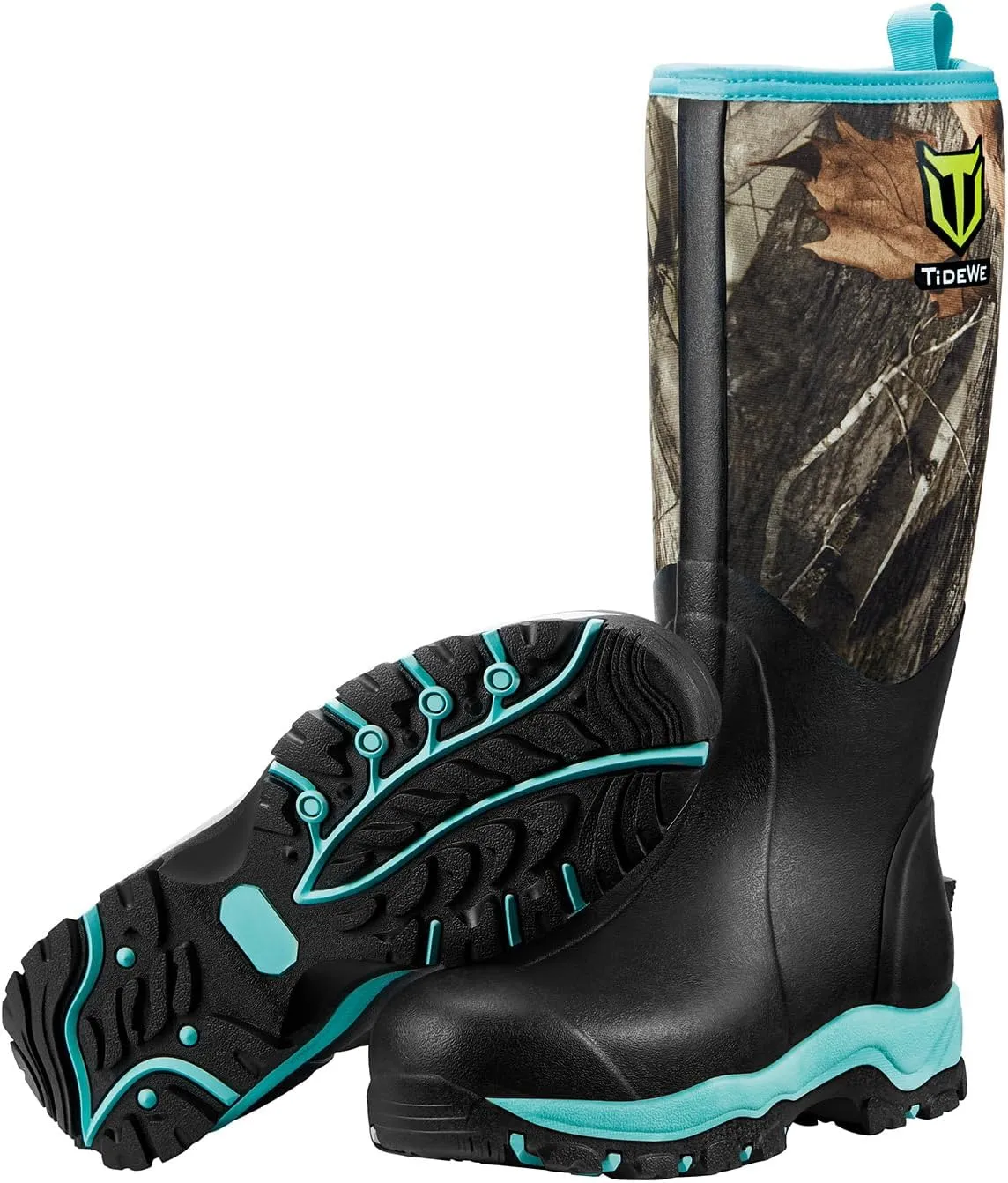 TIDEWE Hunting Boot for Women, Insulated Waterproof Sturdy Women's Hunting Boot, 6mm Neoprene and Rubber Outdoor Boot Next Camo G2