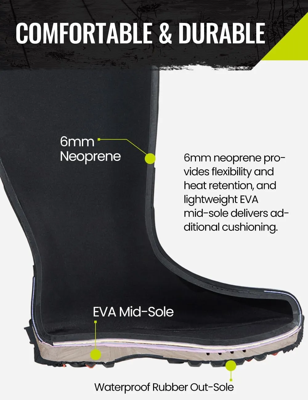 TIDEWE Hunting Boot for Women, Insulated Waterproof Sturdy Women's Hunting Boot, 6mm Neoprene and Rubber Outdoor Boot Next Camo G2