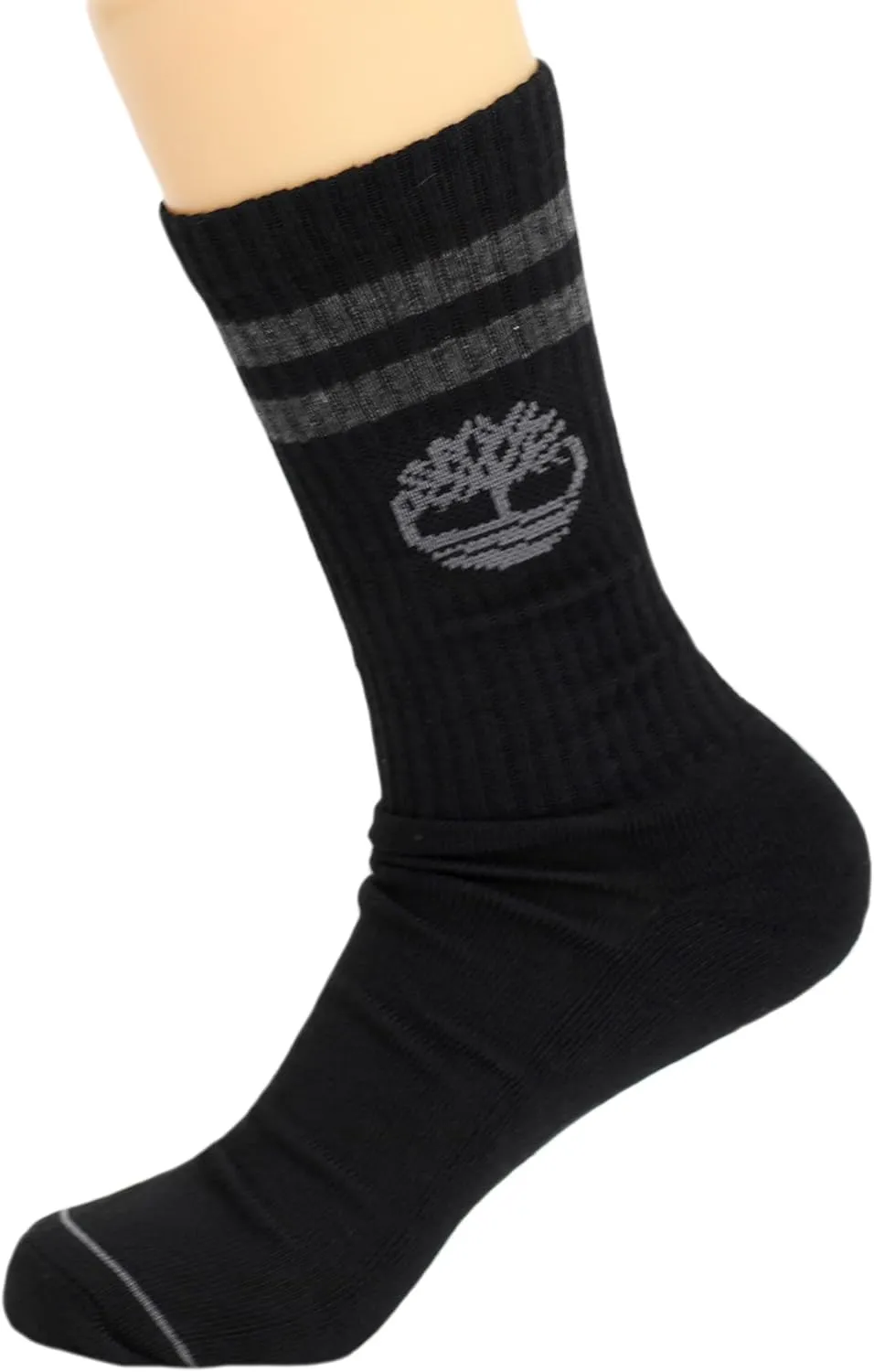 Timberland Cushioned Performance Work Athletic Crew Length 5 Pair Pack Socks for Men with Arch Support Shoe Size 9-12