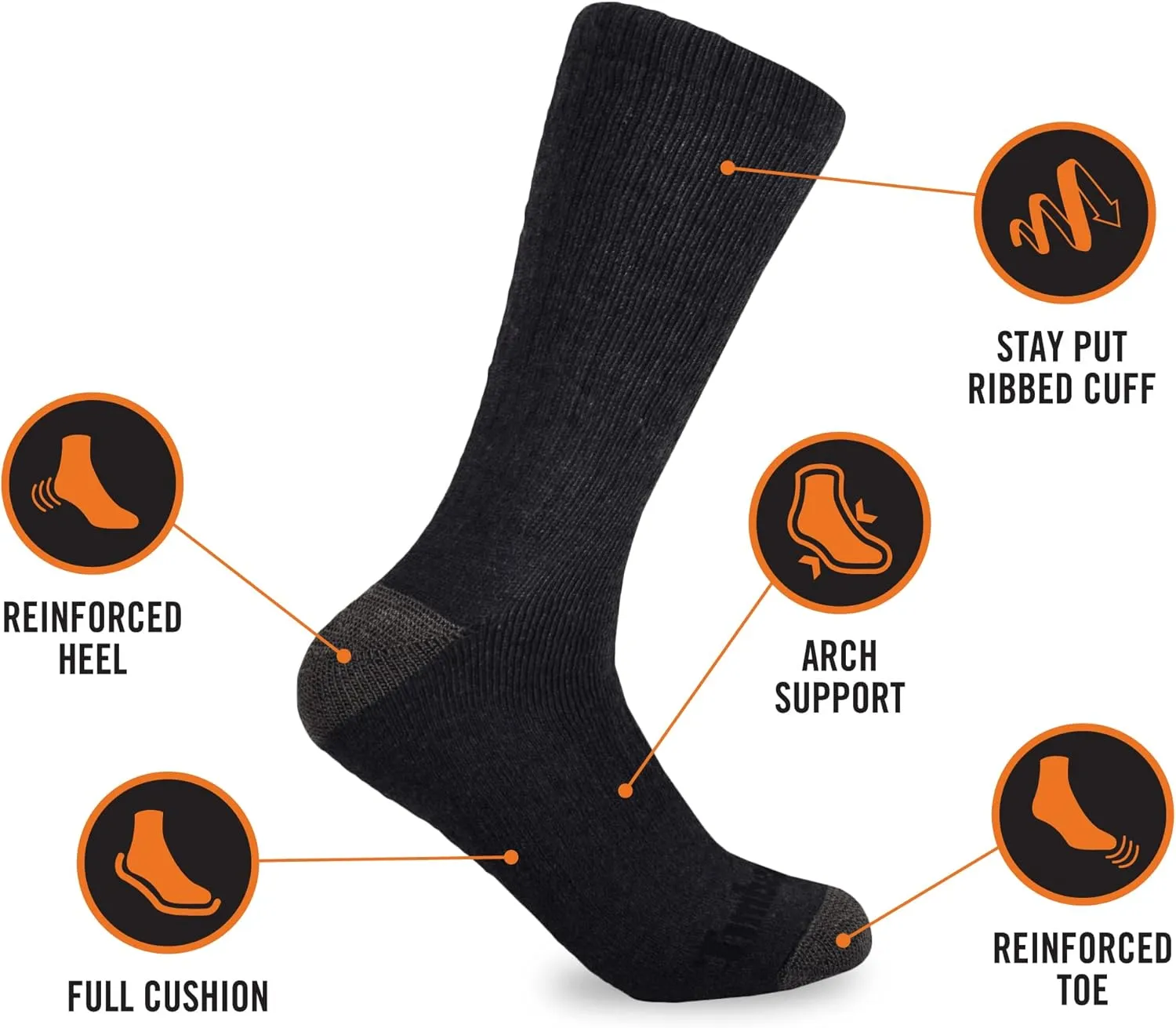 Timberland Men's Crew Socks (4 Pairs)