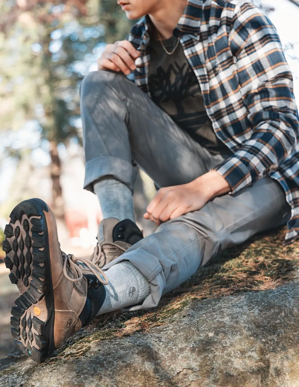 Timberland Men's Hiking, Wool, Winter, Cushioned Crew Socks with Arch Support (Size 7-12, Multiple Colors 3 Pairs)