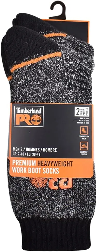 Timberland PRO Men's 2-Pack Crew Socks