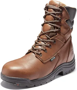 Timberland PRO Men's Titan 8 Inch Alloy Safety Toe Waterproof Industrial Work Boot, Brown, 9.5
