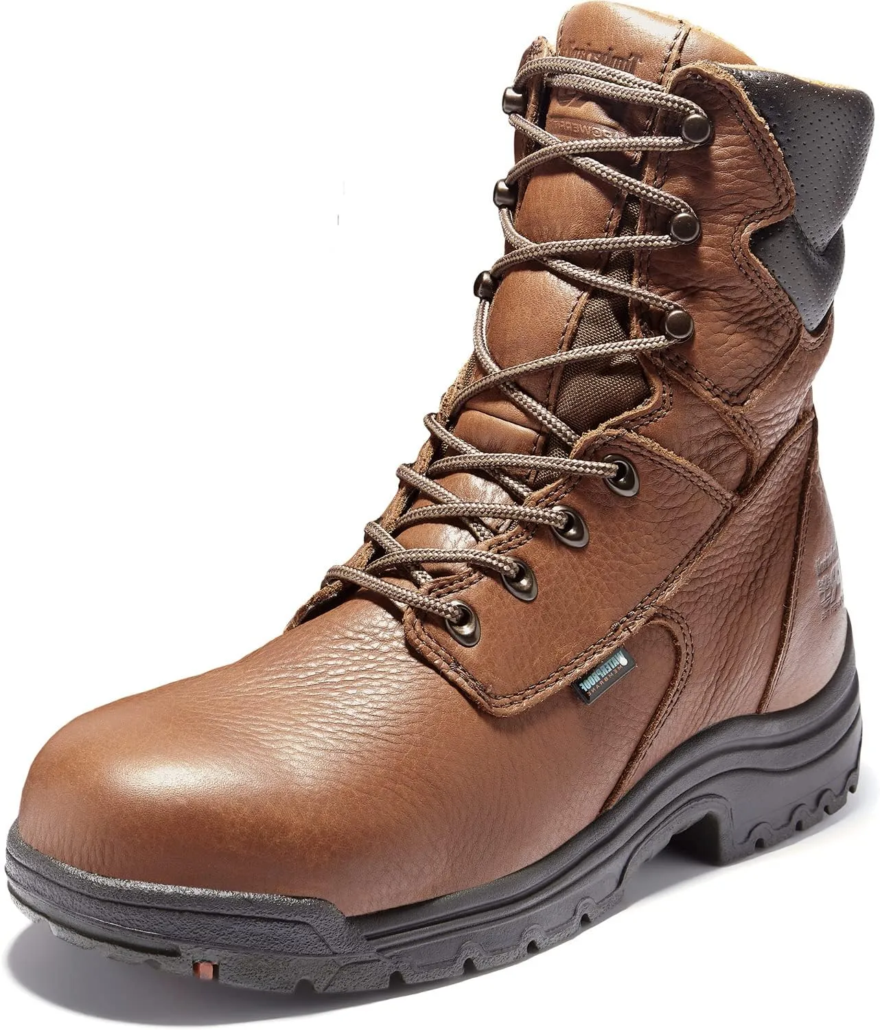 Timberland PRO Men's Titan 8 Inch Alloy Safety Toe Waterproof Industrial Work Boot, Brown, 9.5