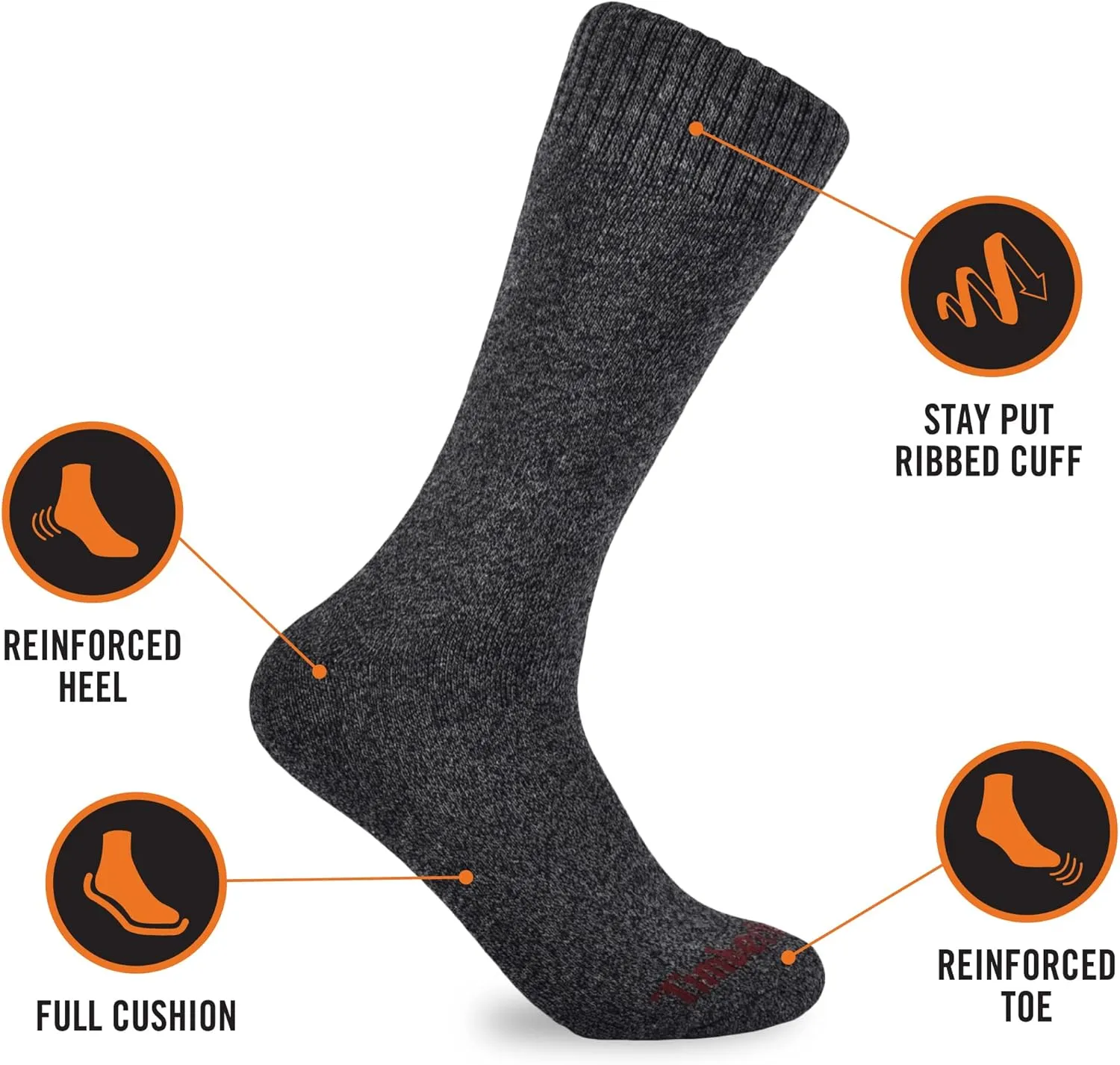 Timberland Women's Ribbed Marled Boot Socks (3 Pairs)