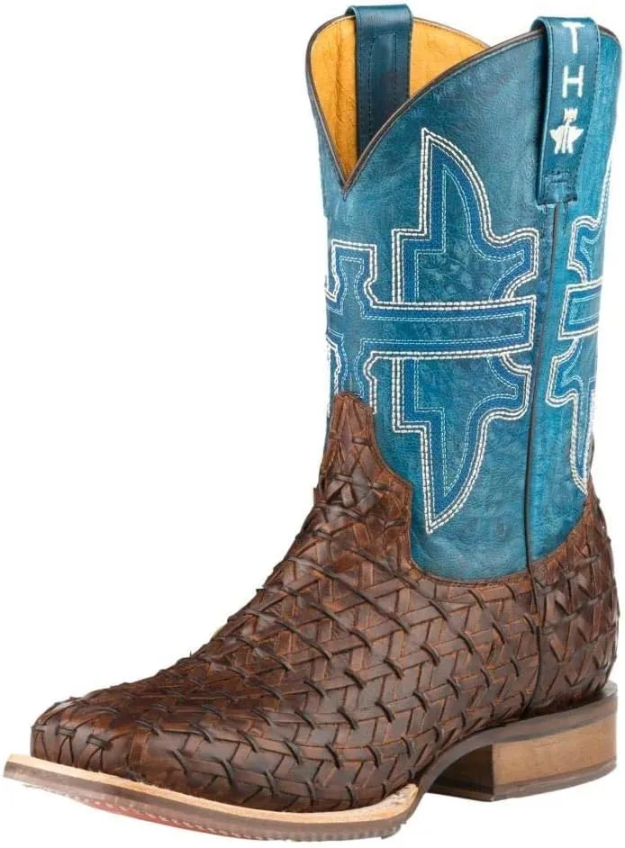 Tin Haul Men's Grill Master Western Boot Broad Square Toe Brown 11 1/2 D(M) US