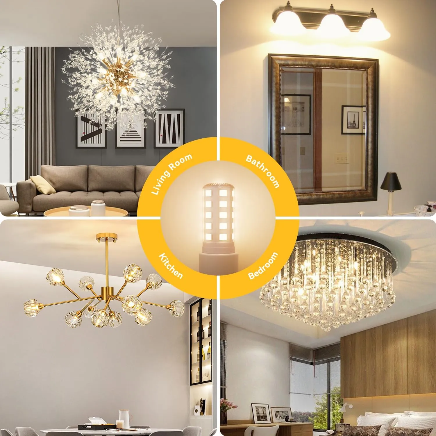 TJOY 12 Pack Dimmable G9 LED Bulb 4W Equivalent 40 Watt, 3000K Soft Warm White, T4 G9 Bi-pin Base Halogen Replacement, G 9 Socket Light Bulb for Chandelier Wall Sconce, 120V No Flicker, 450LM
