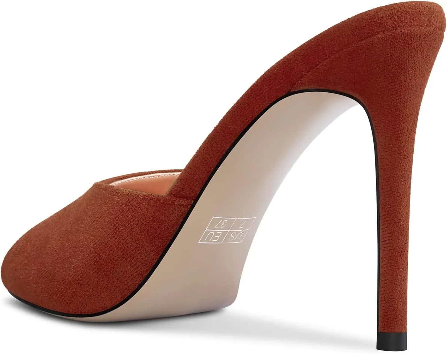 TNYNFBEB Women Stiletto High Heel Peep Open Toe Sandals Slingback Slip-on Wedding Office Cute Basic Classic 3.9 Inches Heels
