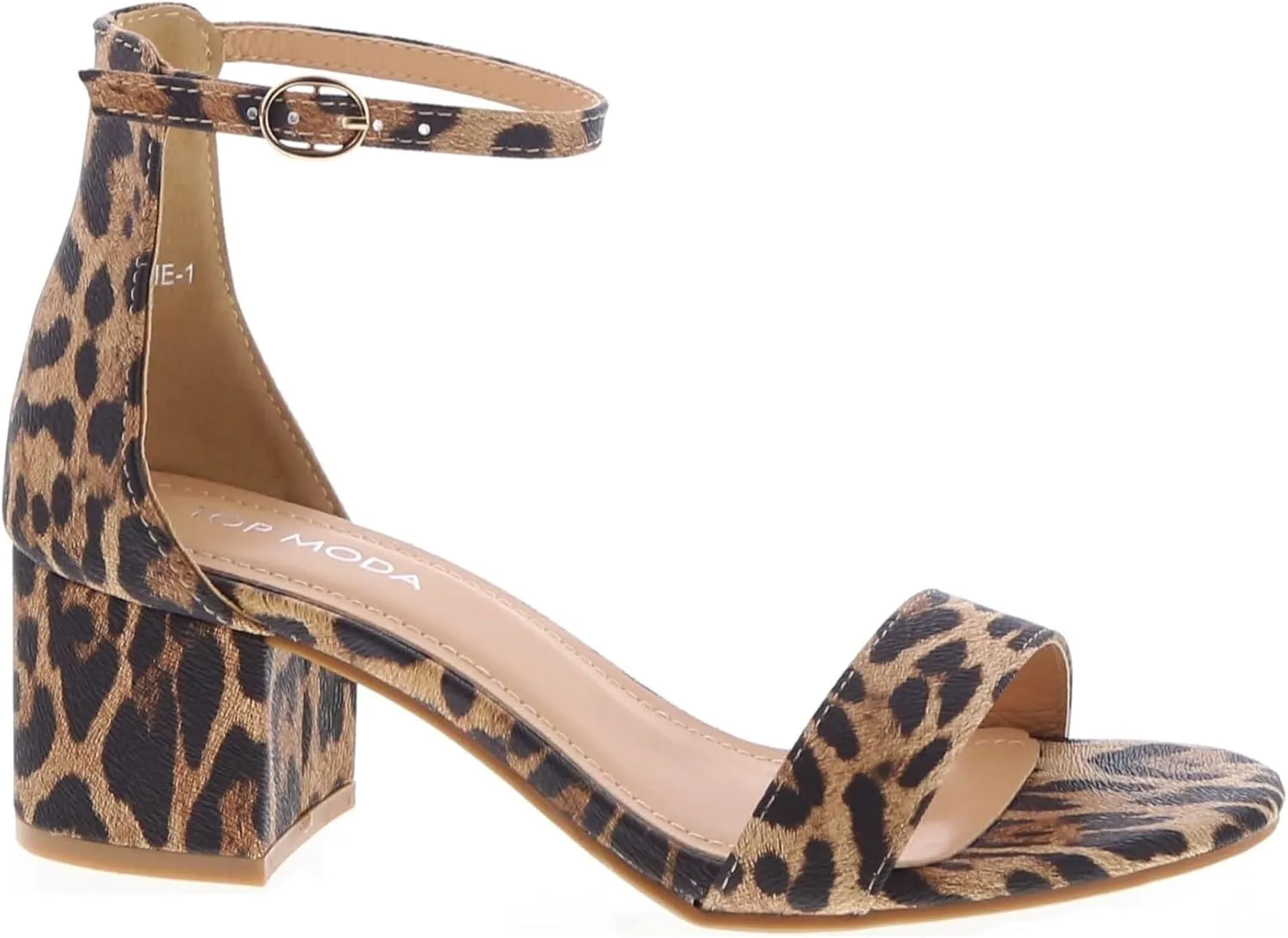 TOP Moda Darcie-1 Ankle Strap Dressy High Heel Sandal, Non-slip Sole, For Wedding, Party, Prom, Evening Wear, or Any Occasion, Sleek Style Block Heel Sandals