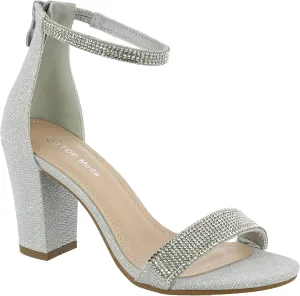 TOP Moda Gallery-45 Ankle Strap Dressy High Heel Sandal, Non-slip Sole, For Wedding, Party, Prom, Evening Wear, or Any Occasion, Sleek Style Block Heel Sandals