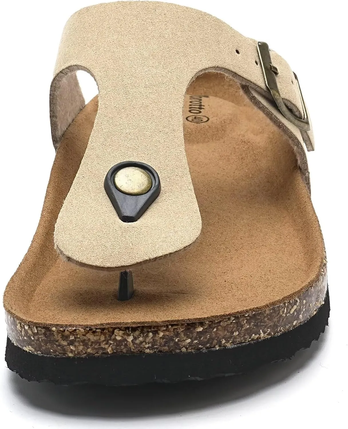 Torotto Mens Womens Flip Flops Thong Sandals with Cork Footbed Open Toe Adjustable Webbing Slides Sandals for Walking | Beach | Indoor