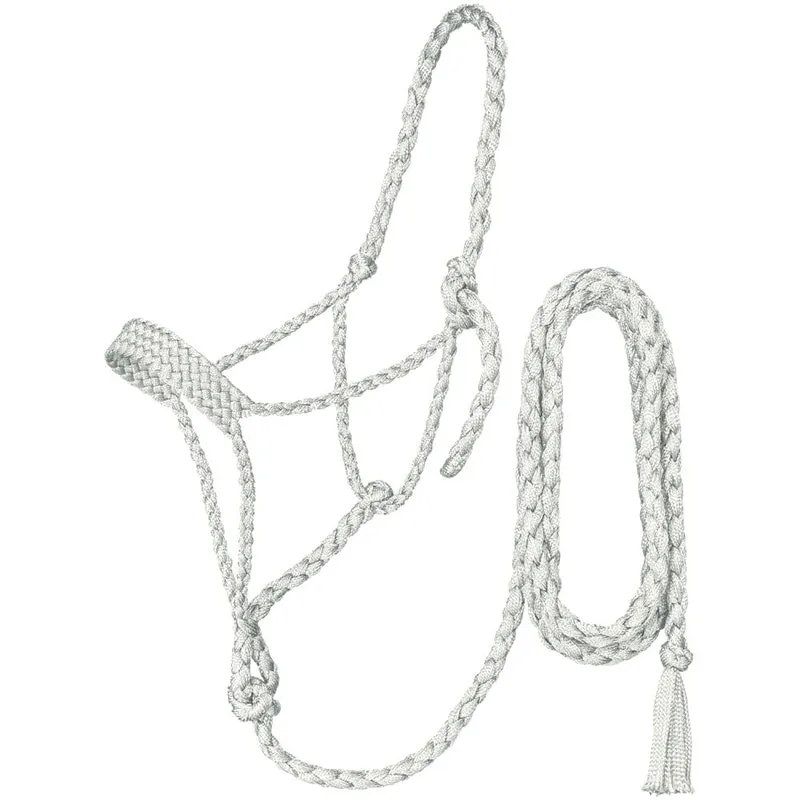 Tough 1 White Mule Tape Halter with 10' Lead Rope