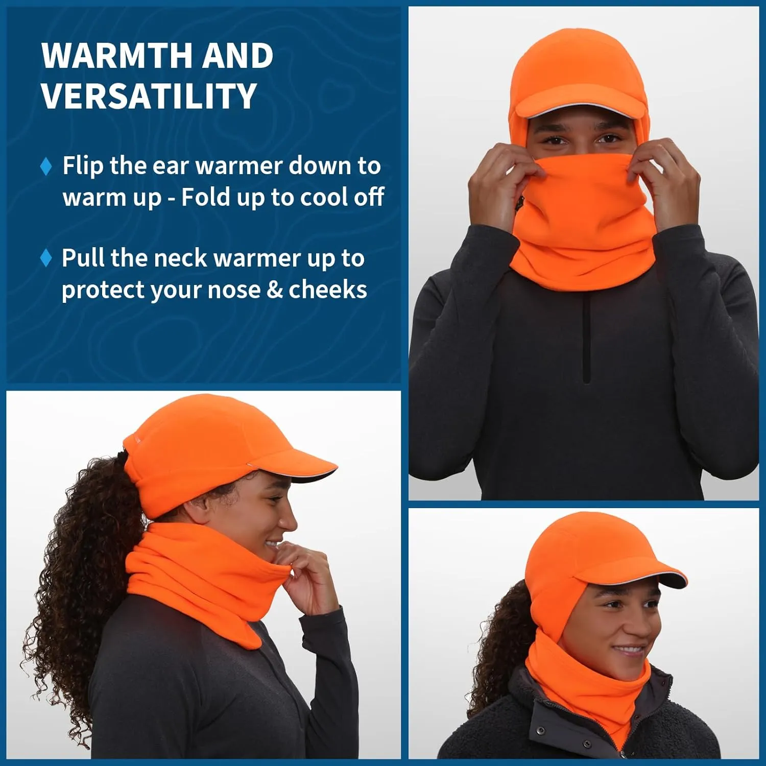TrailHeads Women's Trailblazer Adventure Ponytail Cap and Microfleece Neck Warmer Gift Set