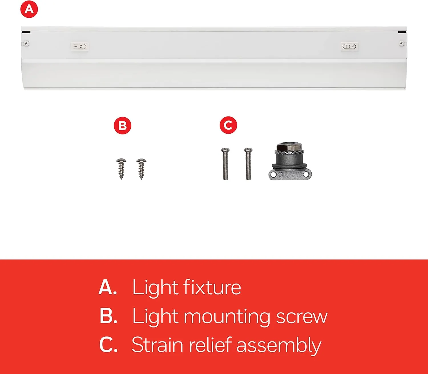 UltraPro 18 inch Hardwired Under Cabinet Lights, 3 Color Settings - 2700K/4000K/5000K - Warm White, Cool White, and Daylight, Under Cabinet Lighting, Dimmable Under Counter Lights for Kitchen, 45367