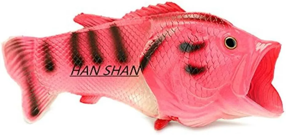 Unisex Fish Slippers, bass Sandals, Animal Slippers Animal Fish
