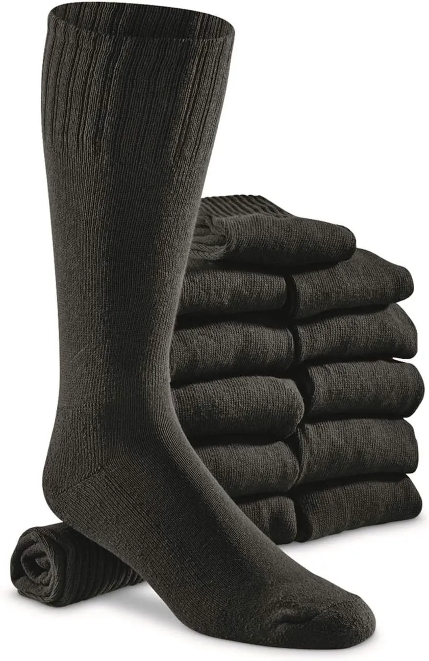 U.S. Military Surplus Heavyweight Boot Socks, 12 Pack