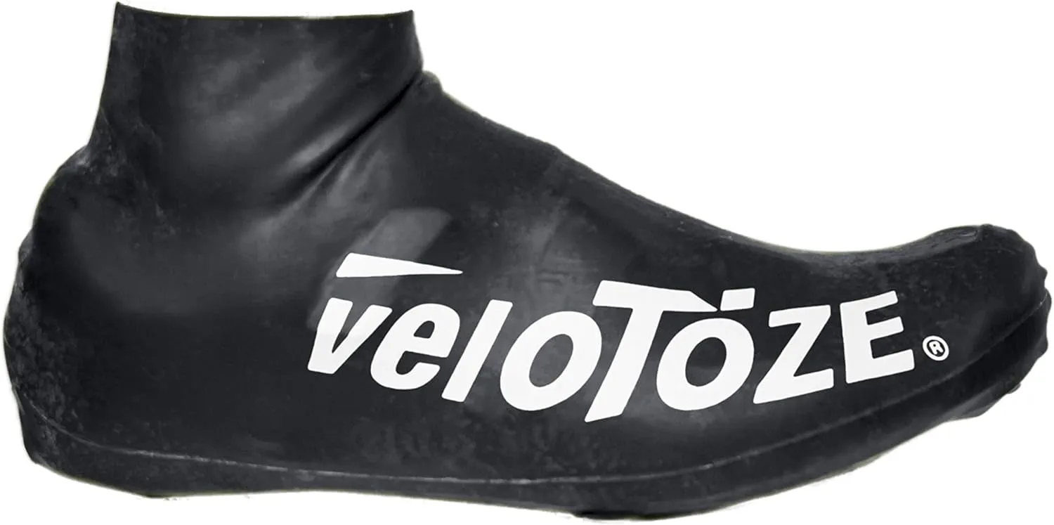 veloToze Short 2.0 Shoe Cover for Road Cycling Shoes - Waterproof, Windproof Overshoes for Bike Rides in Spring, Fall, Rainy, Cold Weather - Bright Colors Make Road Biking Trips Safer