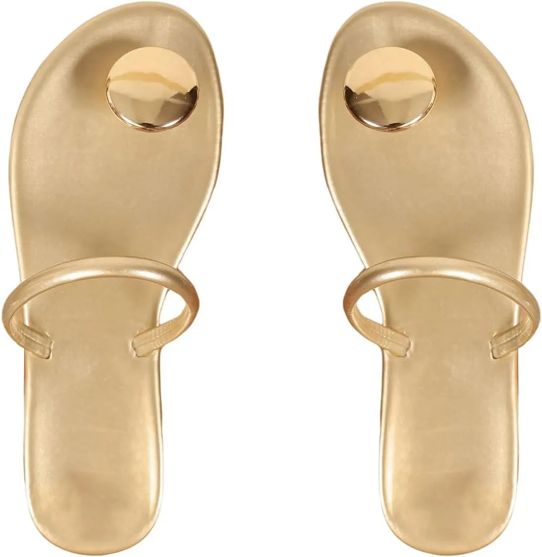 Verdusa Women's Dressy Flat Sandals Flip Flop Casual Summer Thong Beach Sandal