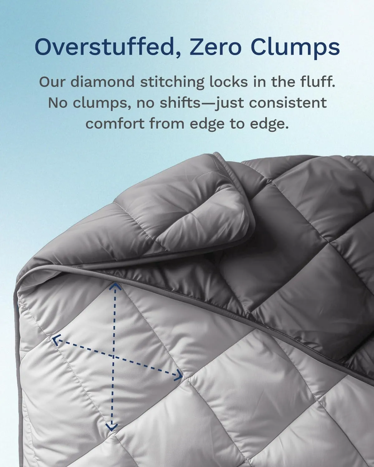 ViscoSoft Microfiber All Seasons Down Alternative Quilted Comforter - Cooling Breathable Premium Soft Reversible Microfiber Duvet Blanket, Light Gray/Dark Gray, Full