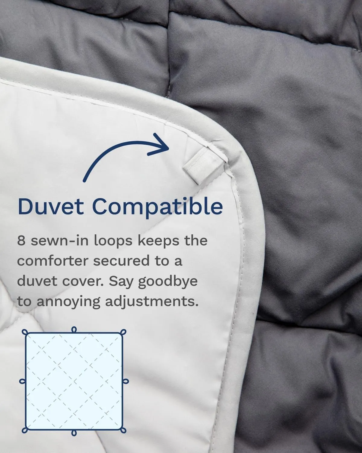 ViscoSoft Microfiber All Seasons Down Alternative Quilted Comforter - Cooling Breathable Premium Soft Reversible Microfiber Duvet Blanket, Light Gray/Dark Gray, Full