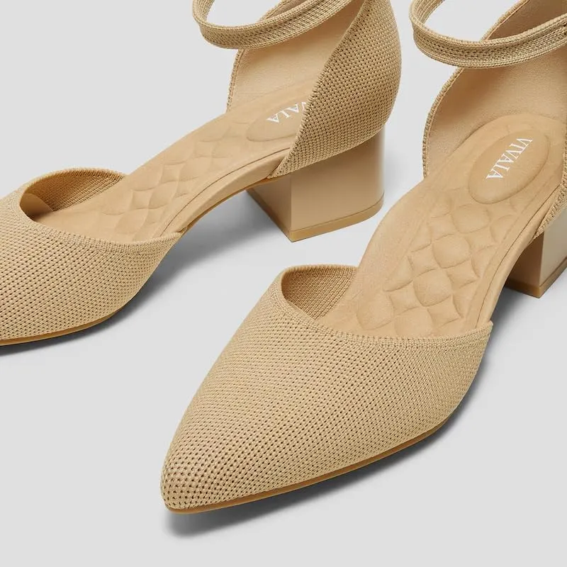 VIVAIA Galilea Pointed-Toe Block Heels Stress Free Elegant Block Heels