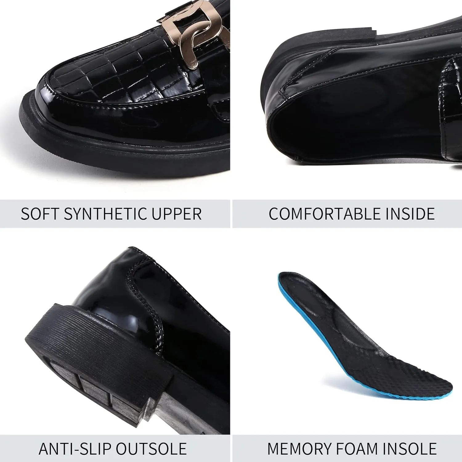 VOCNTVY Loafers for Women Slip On Comfort Business Work Shoes