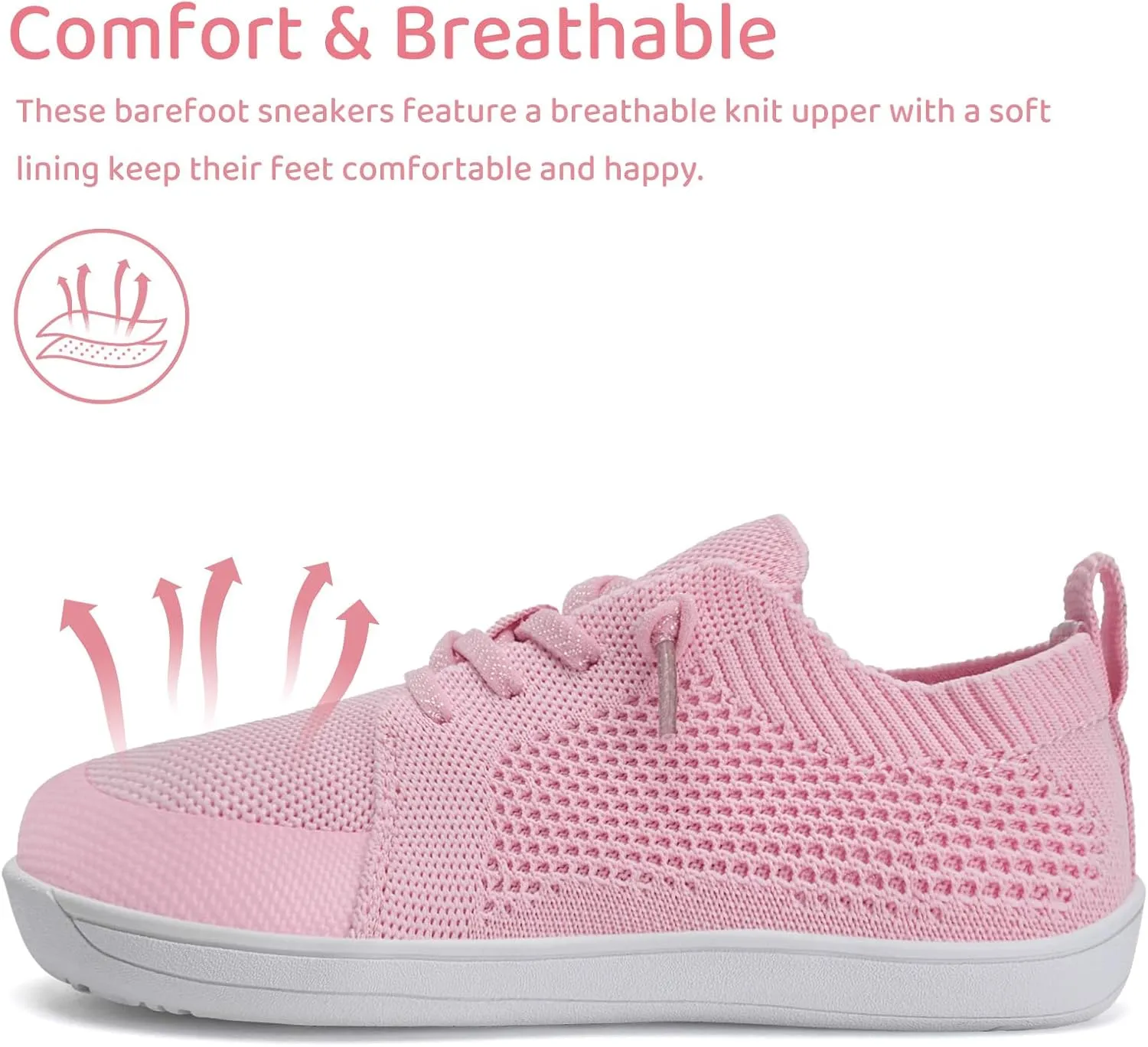 WateLves Toddler Little Kids Wide Barefoot Shoes Boys Girls Minimalist Sneakers Lightweight Breathable Walking Shoes | Naturally Splay | Flexible Fit