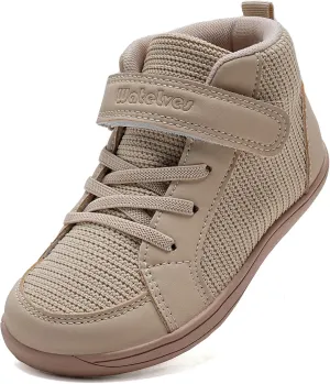 WateLves Toddler Little Kids Wide Barefoot Shoes Boys Girls Winter High Top Minimalist Sneakers Boots Walking Shoes for Indoor Outdoor | Naturally Splay | Flexible Fit
