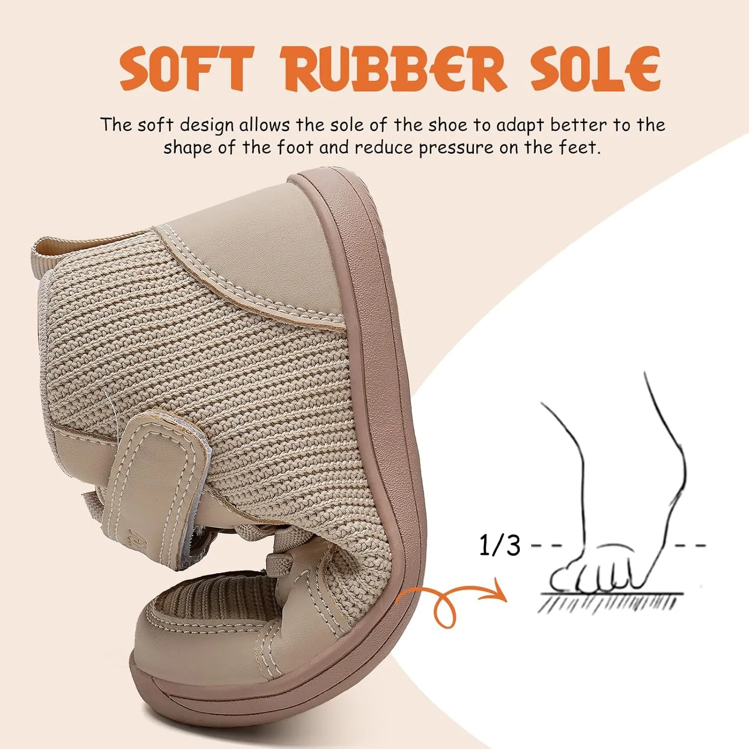 WateLves Toddler Little Kids Wide Barefoot Shoes Boys Girls Winter High Top Minimalist Sneakers Boots Walking Shoes for Indoor Outdoor | Naturally Splay | Flexible Fit