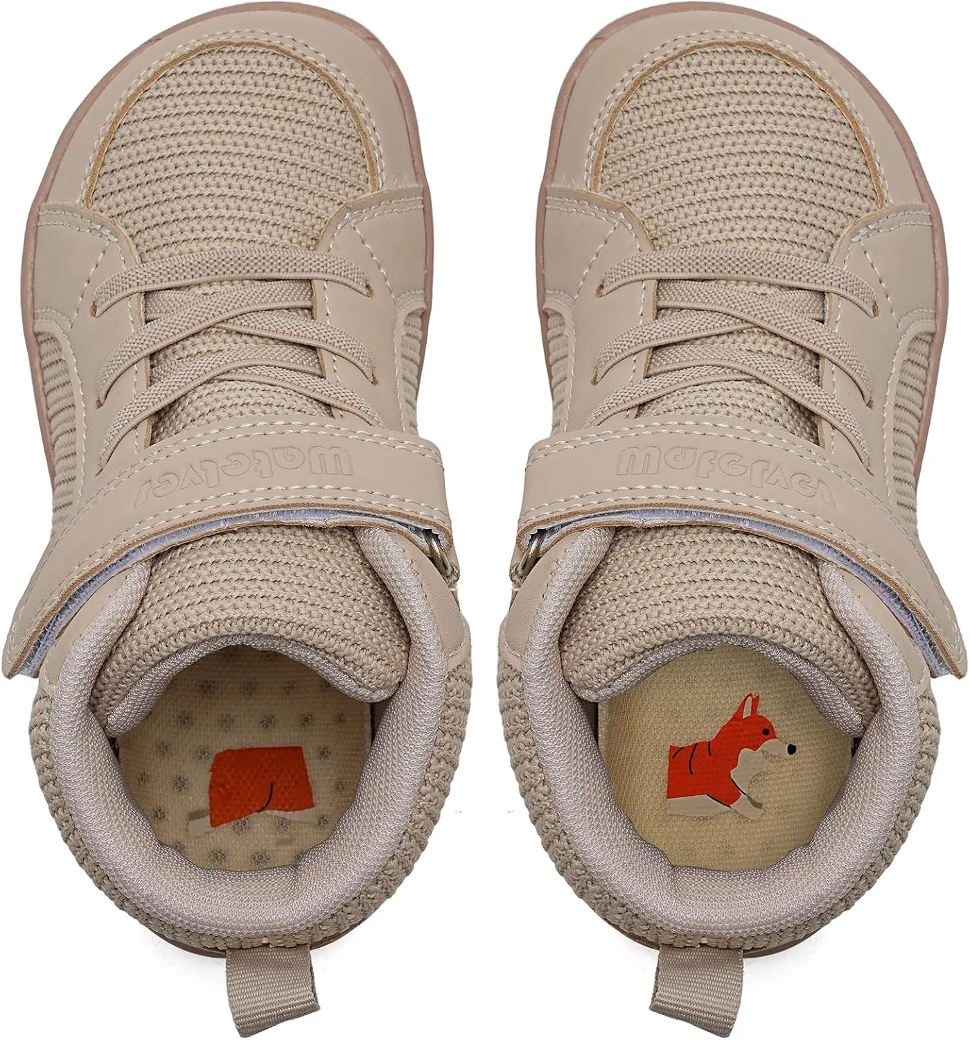 WateLves Toddler Little Kids Wide Barefoot Shoes Boys Girls Winter High Top Minimalist Sneakers Boots Walking Shoes for Indoor Outdoor | Naturally Splay | Flexible Fit