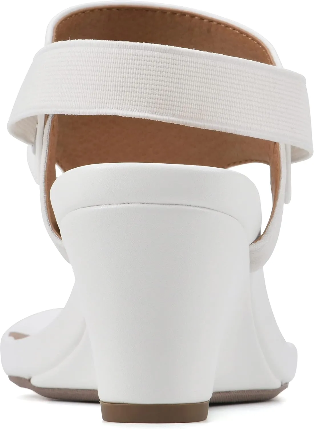 WHITE MOUNTAIN Women's All Dres Triangle Thong Sling-Back Wedge Sandal