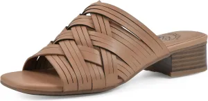 WHITE MOUNTAIN Women's Alluvia Low Block Heel Woven Sandal