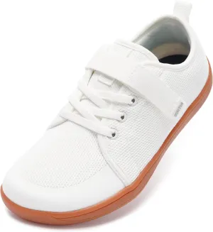 WHITIN Little/Big Kid Barefoot Shoes | Boys/Girls Lace-up Minimalist Sneakers | Wide Toe Box | Natural Flexible Fit