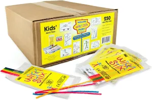 Wikki Stix Mini Play Paks, 250 Individual paks! Great for Restaurants, Parties, Travel, classrooms Giving, Made in The USA!