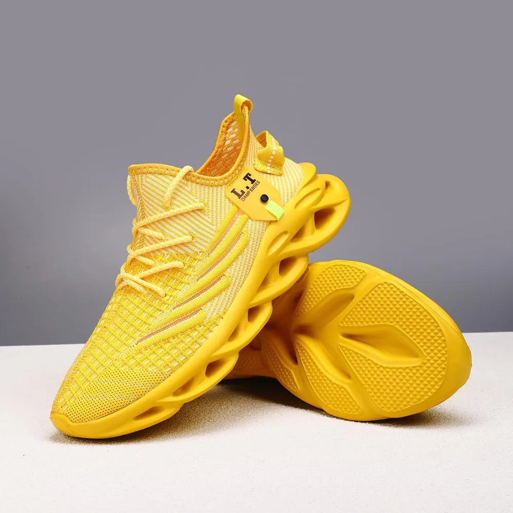 Women Running Shoes Slip On Sneakers Breathable Non-Slip Cushioned Sports Shoes for All-Day Comfort Walking Fitness Jogging with Lightweight EVA Elastic Sole