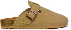 Womens Clogs Slider Ladies Casual Slip On Mule Flat Footbed Soft Cork Round Close Toe Shoes Size 3-8