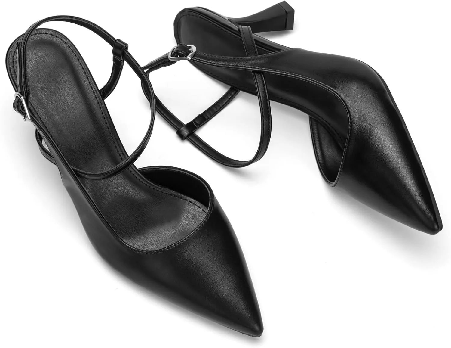 Women's Close Pointed Toe Strappy High Heels Stiletto Slingback Pumps Elegant D'Orsay Dress Wedding Party Shoes