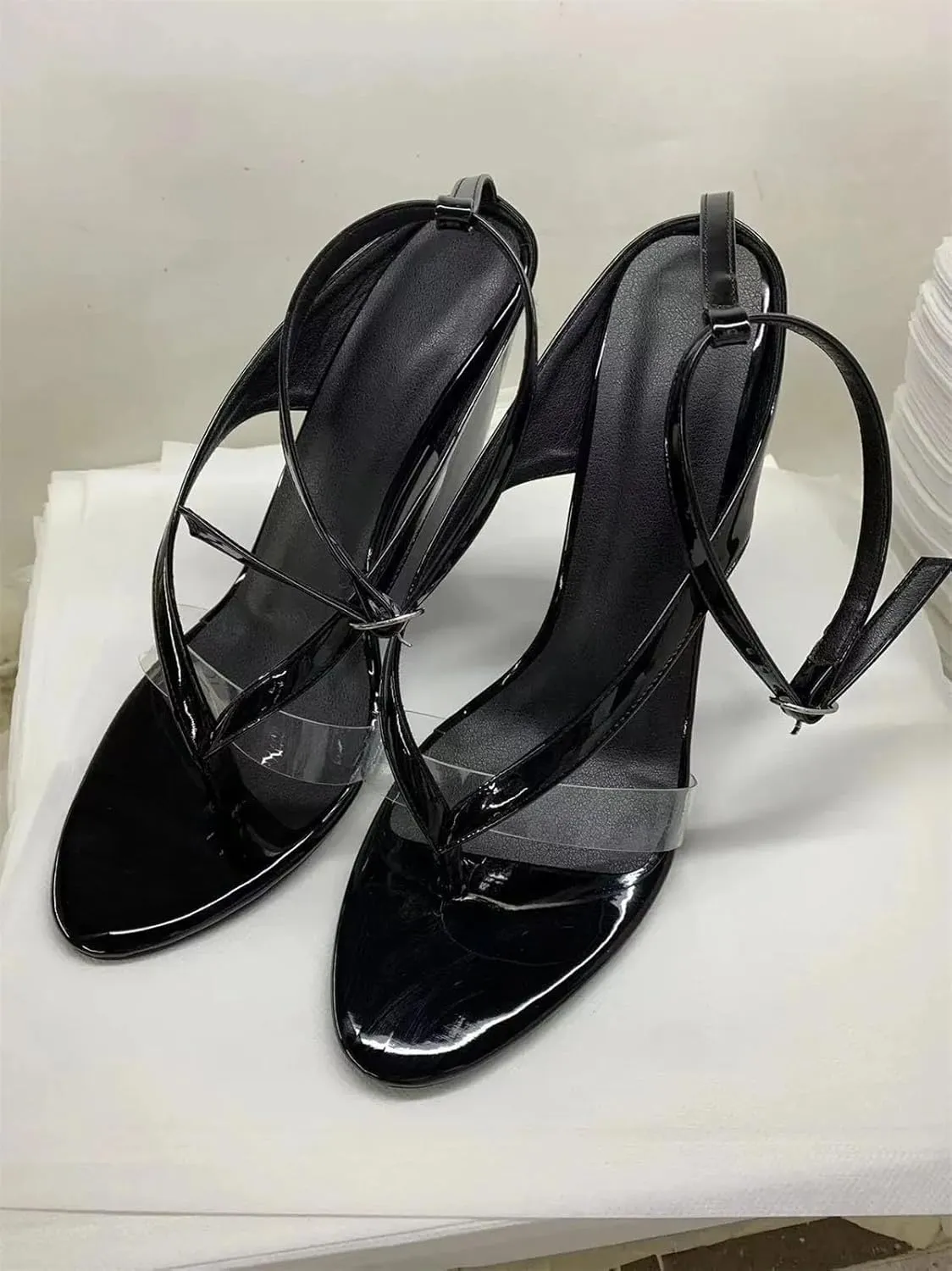 Women's Flip Flop Wedge Sandals, Red Black Summer Casual Heels