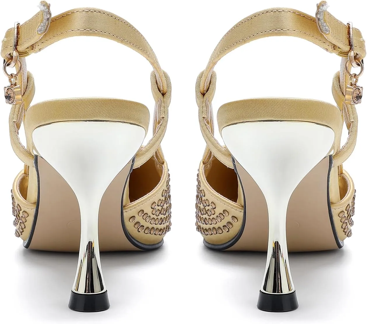 Women's High Heels Rhinestone Stiletto Pointed Toe Closed Toe Comfort Heels Prom Dresses High Heels