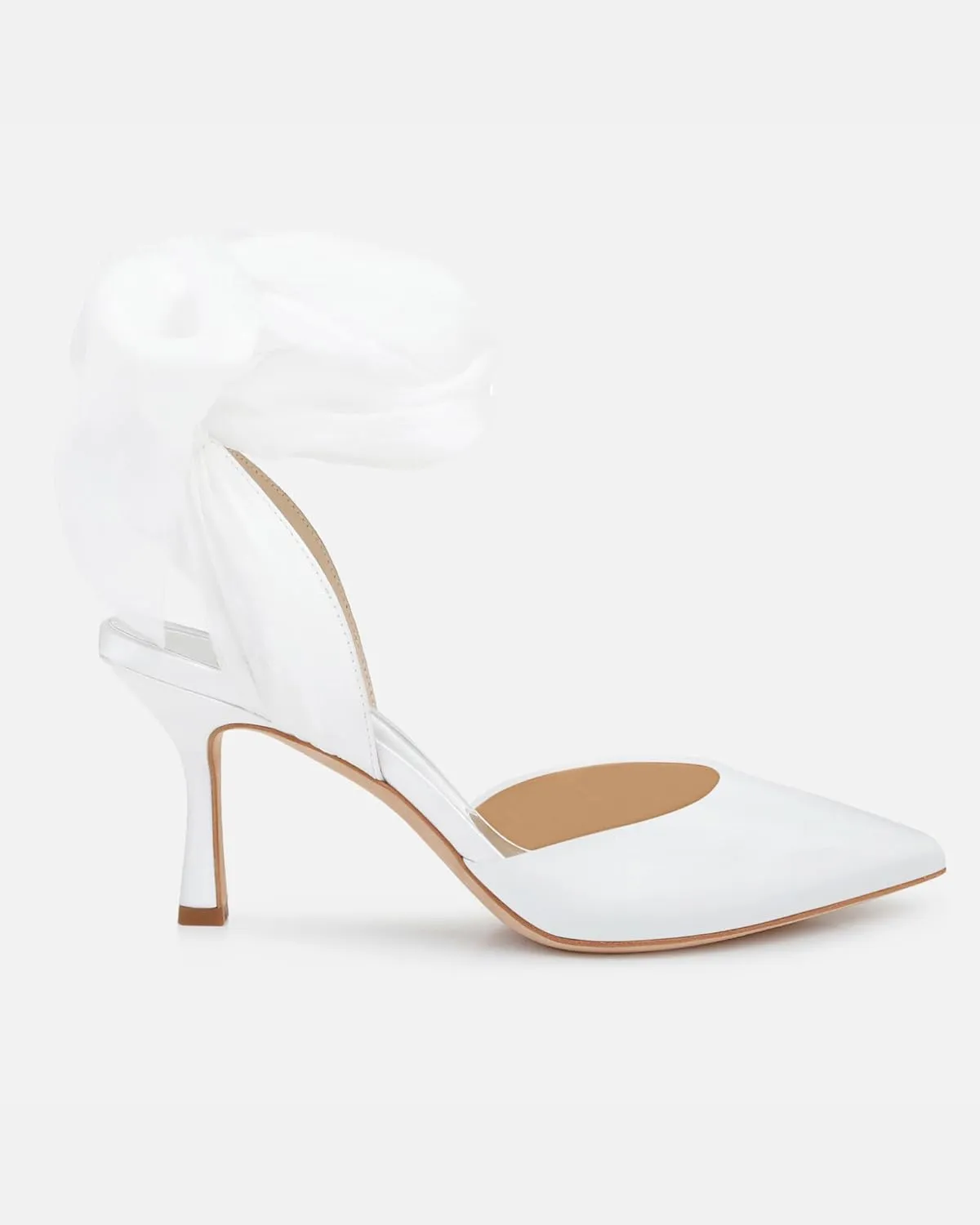 Womens Lace up Satin Heels Bow Pointed Closed Toe Bridal Dress Shoes Low Heel Wedding Elegant Pumps