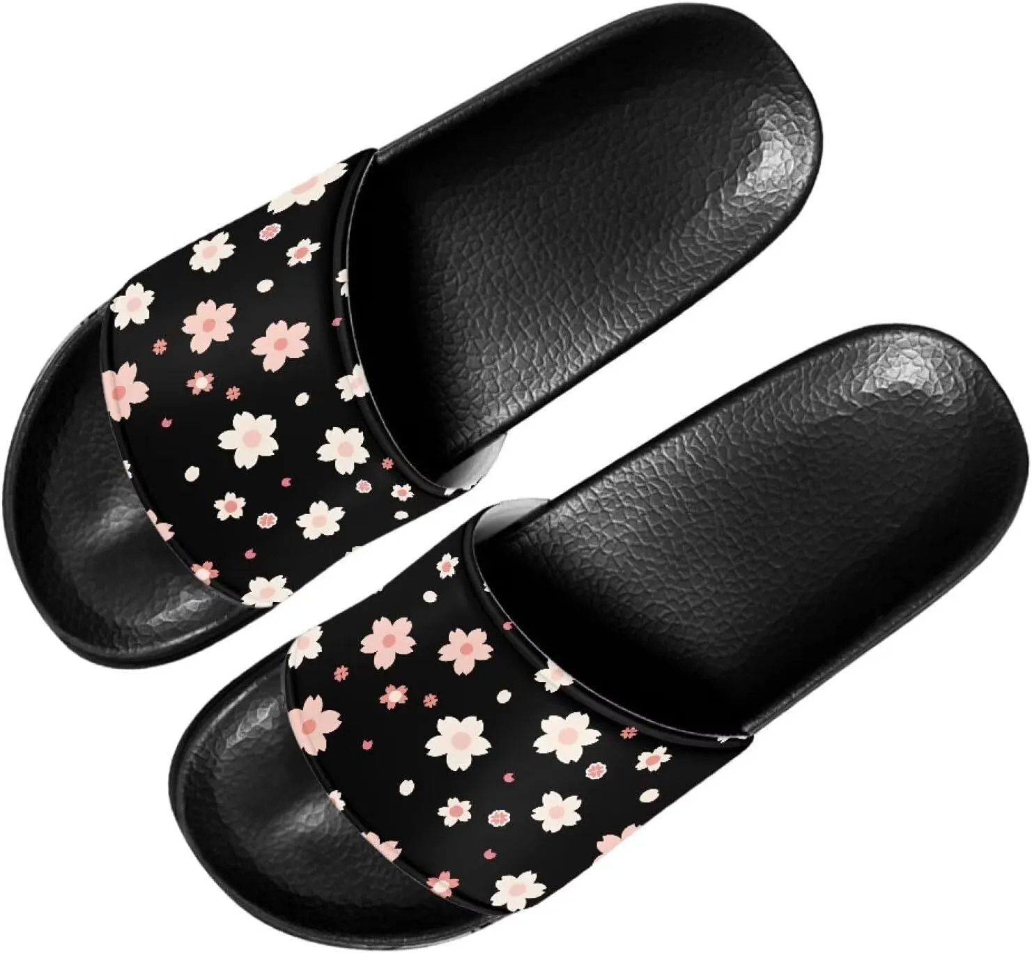 Women's Platform Sandals with Arch Support Comfortable Spacious Shower Slides Elastic Soft Slippers for Travel US 6-13.5 Black Sole