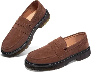 Women's Suede Penny Loafer Comfort Driving Moccasins Casual Slip-Ons Loafer Flats Fashion Women Business Work Shoes