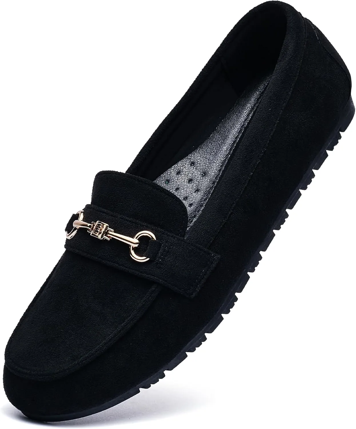 Women's Wide Loafers Casual Slip on Flat Shoes Women's Comfort Penny Loafers with Arch Support Women Dressy Moccasins