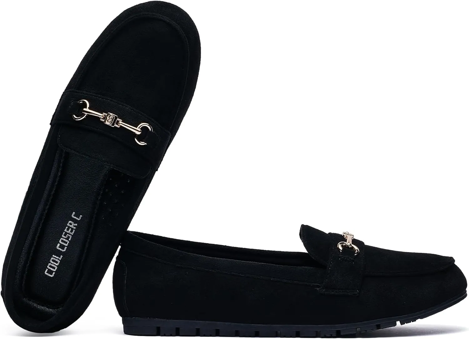 Women's Wide Loafers Casual Slip on Flat Shoes Women's Comfort Penny Loafers with Arch Support Women Dressy Moccasins