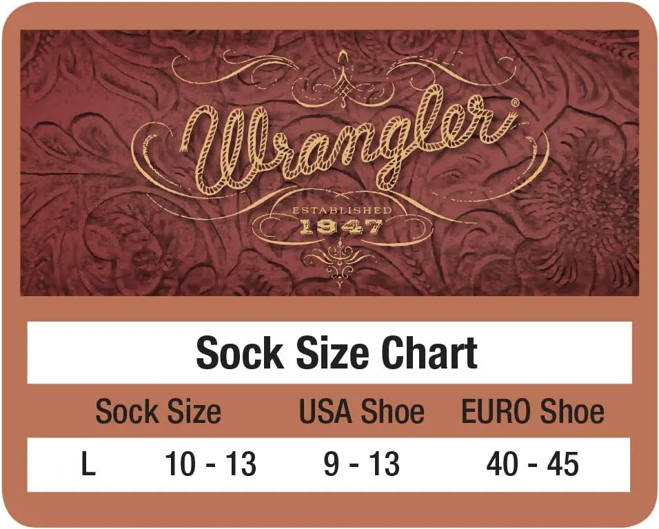 Wrangler Men's Lightweight Ultra-dri Boot Socks 3 Pair Pack