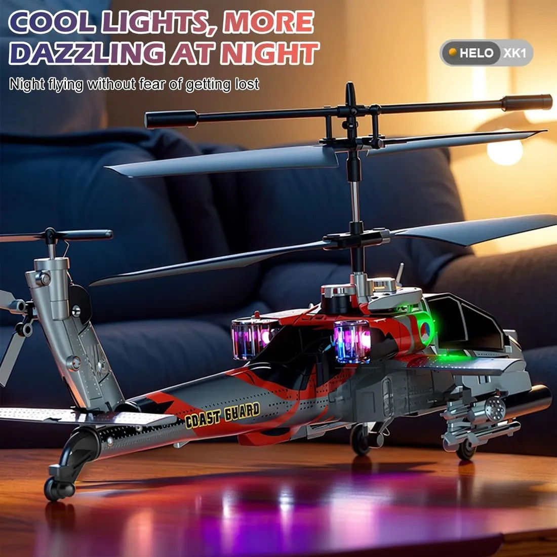 XK1 Mini RC Helicopter, 2.4GHz 3.5CH Drone Helicopter, Remote Control Aircraft Model with Hold Flying for Adult