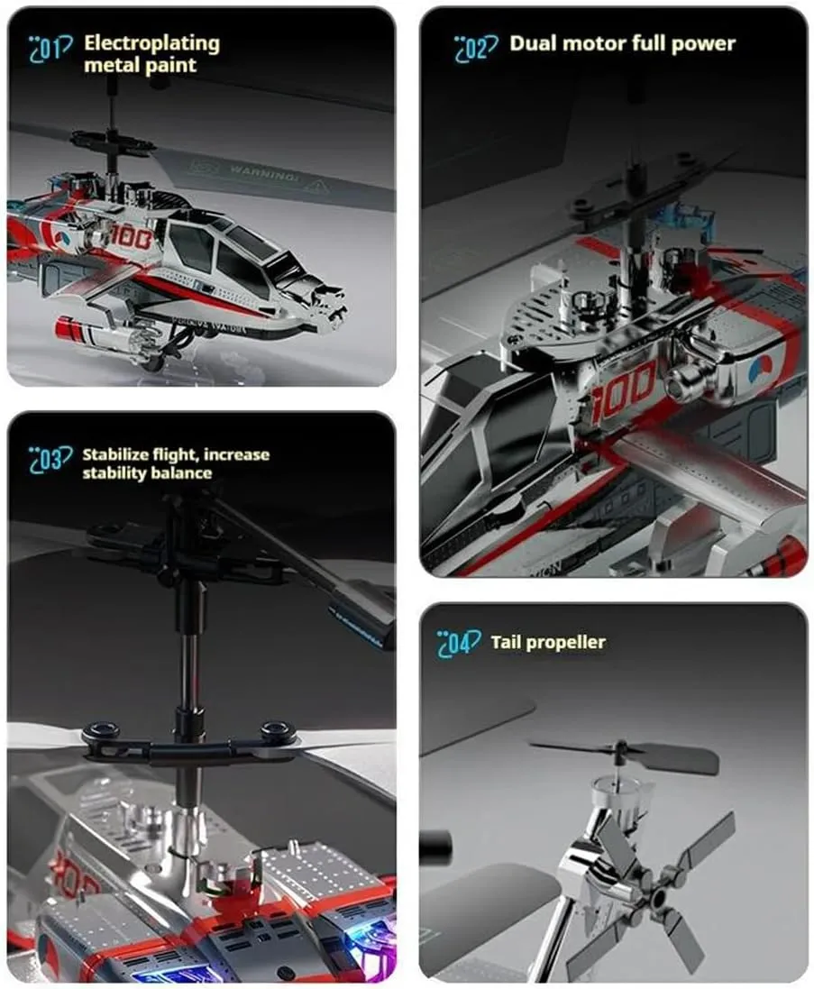 XK1 Mini RC Helicopter, 2.4GHz 3.5CH Drone Helicopter, Remote Control Aircraft Model with Hold Flying for Adult