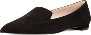 XYD Women Office Pointed Toe Loafer Flats Slip On Comfy Easy Walking Driving Dress Shoes for Casual Daily